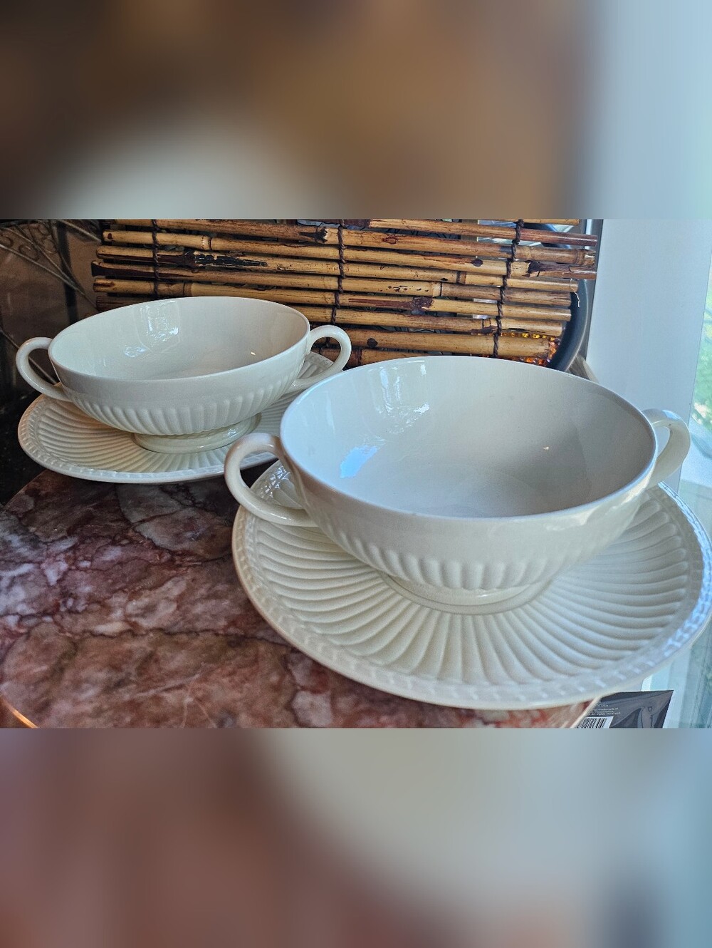 Wedgwood Edme Soup Bowls & Saucers